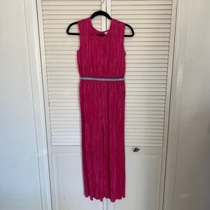 Wonder Nation Girls Hot Pink Sleeveless Jumpsuit Romper